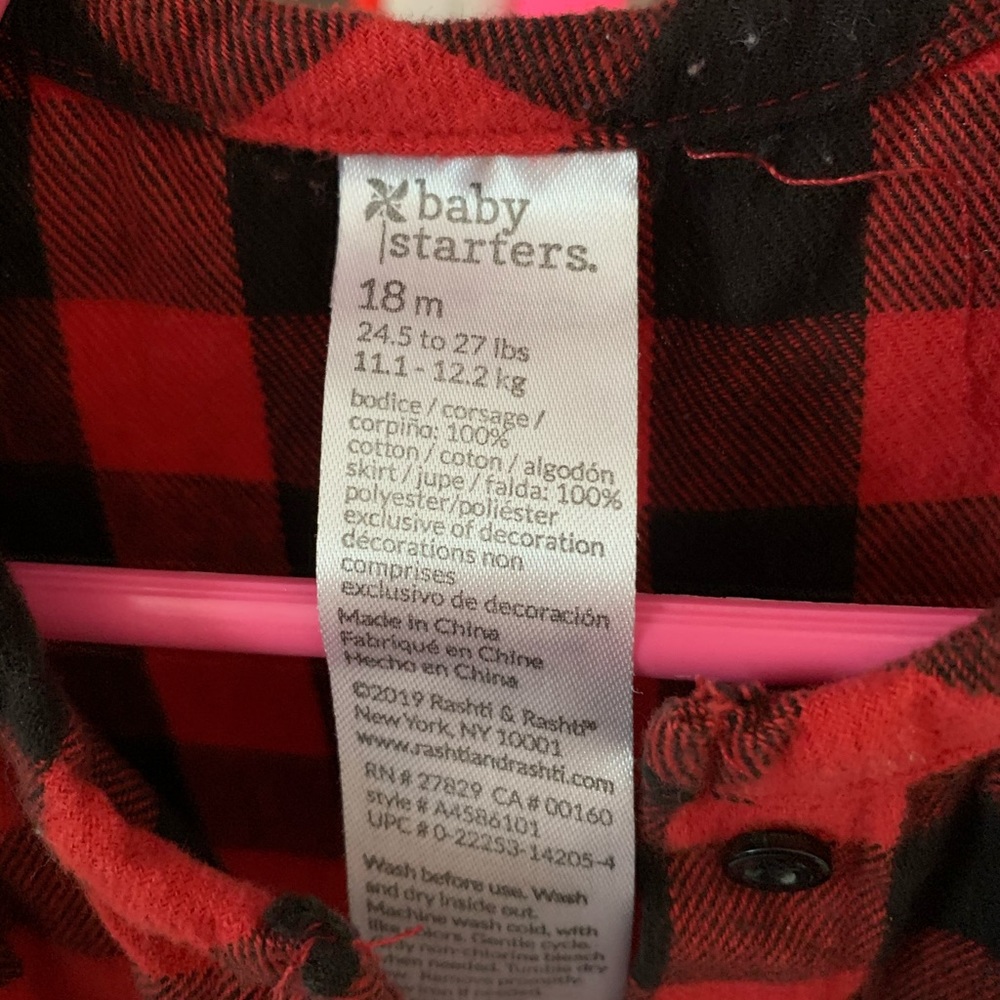Girls plaid long sleeve dress